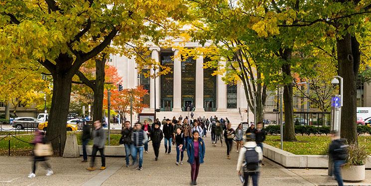 MIT building in the fall.